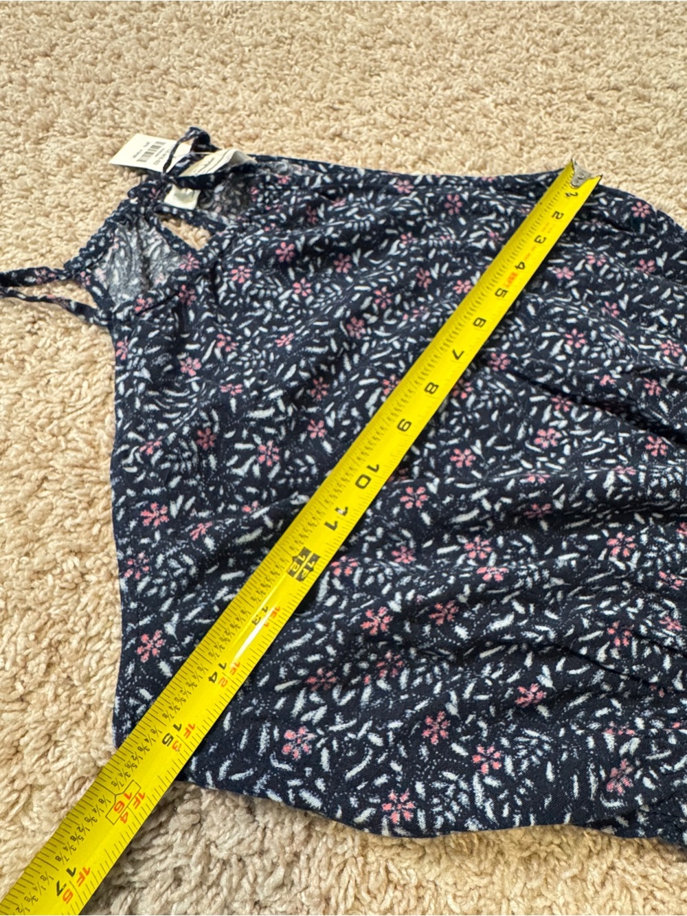 NWT Abercrombie & Fitch navy blue floral maxi dress Girls Xlarge - Picture 10 of 13